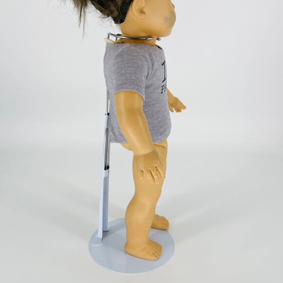 Grey I Heart Paris Doll Short Sleeved Top/T-Shirt With Velcro Closure 18" Dolls - Picture 3 of 13